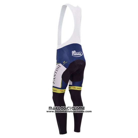 2014 Maillot Ciclismo Vini Fantini Vert et Bleu Manches Longues et Cuissard